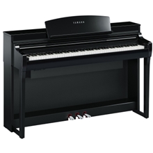 Yamaha Pianos CSP275B Black walnut Clavinova tablet controlled smart piano with bench